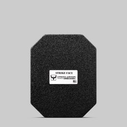 AR500 Armor Lightweight Level III+ Square Back Plate - 10"x12" - Base Coat Only