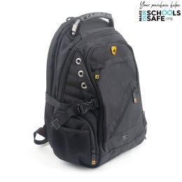 PROSHIELD II - BLACK Multimedia bulletproof backpack w/ built-in auxiliary port.